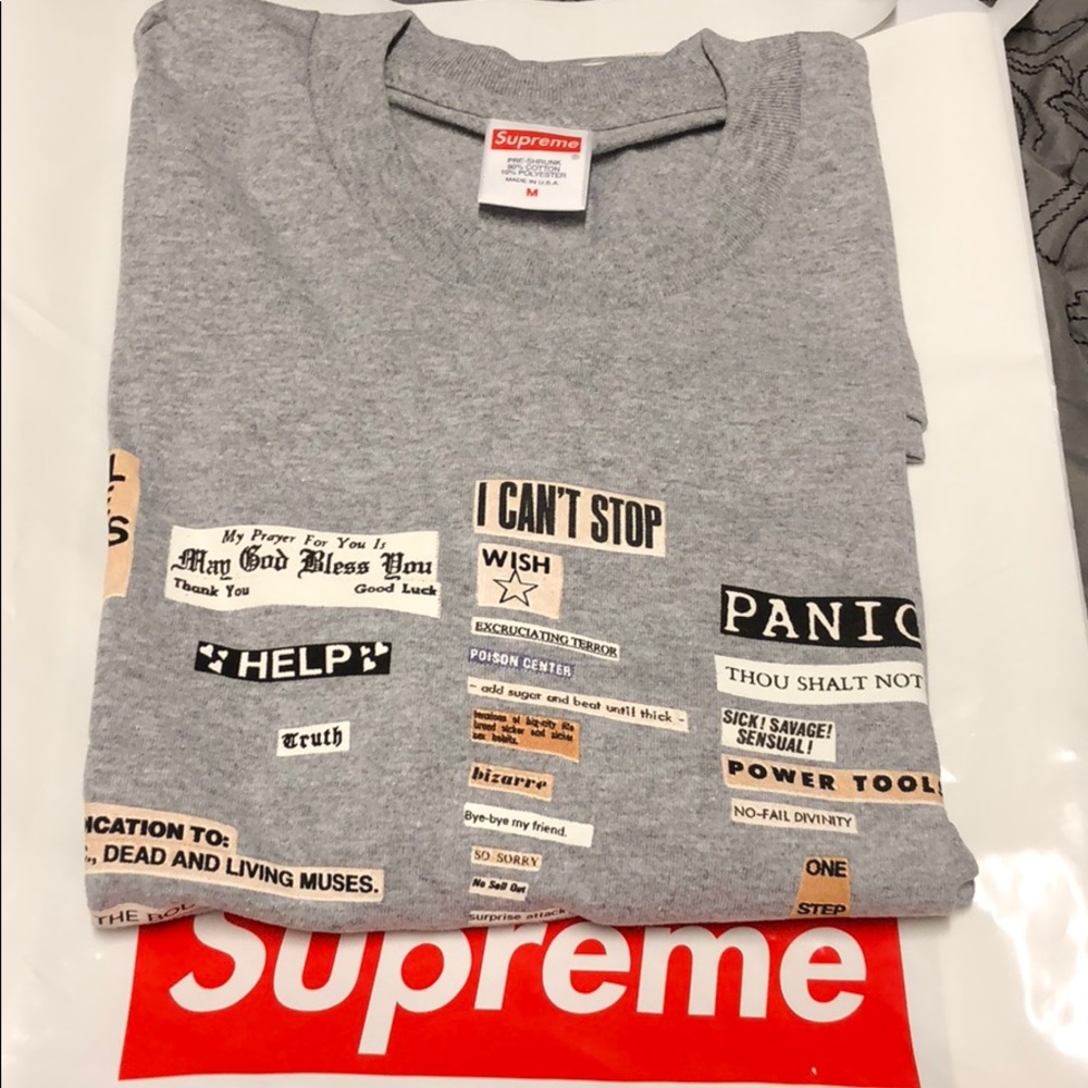 Supreme cut out t-shirt